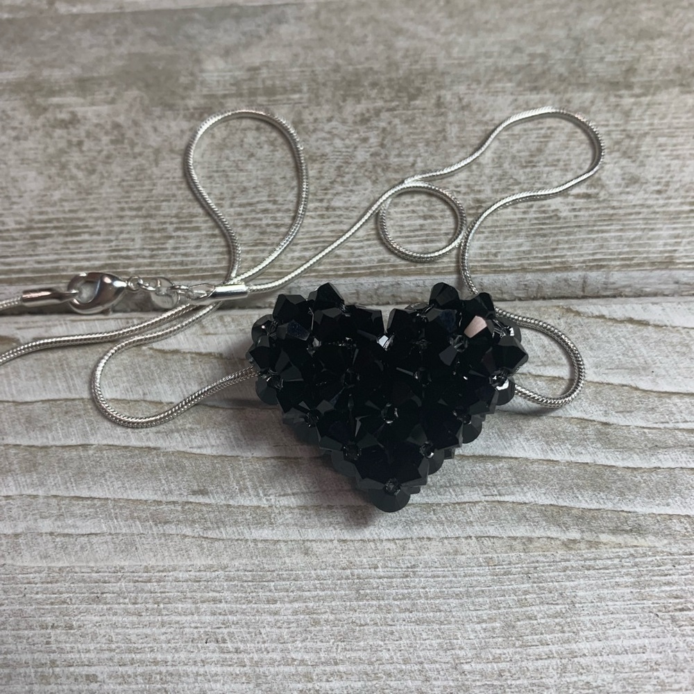 Handmade Swarovski Crystal ❤️ Heart Necklace - Picture 4 of 5
